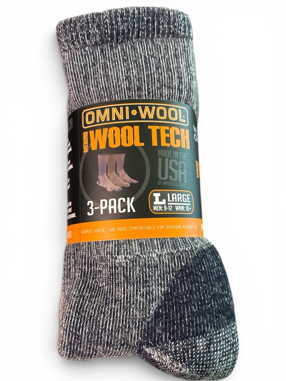 OmniWool Tech Men’s Crew Socks 3-Pack